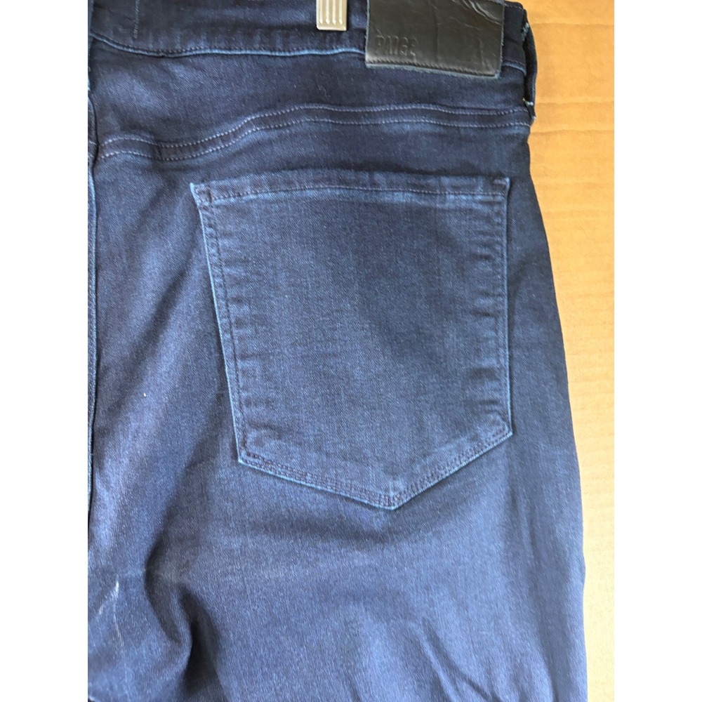 PAIGE Federal Jeans Mens 36 Dark Blue Slim Straight Leg Stretch Denim Pants - Picture 12 of 14